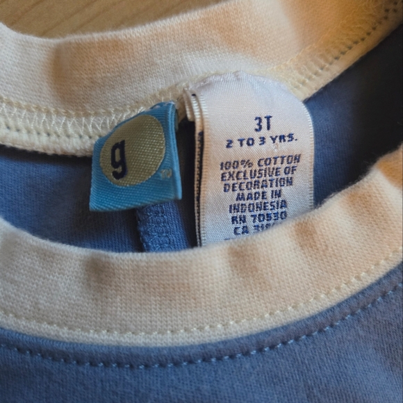 Vintage 1990s Y2K Gymboree monkey Let's Go Bananas blue shorts romper - Picture 5 of 5